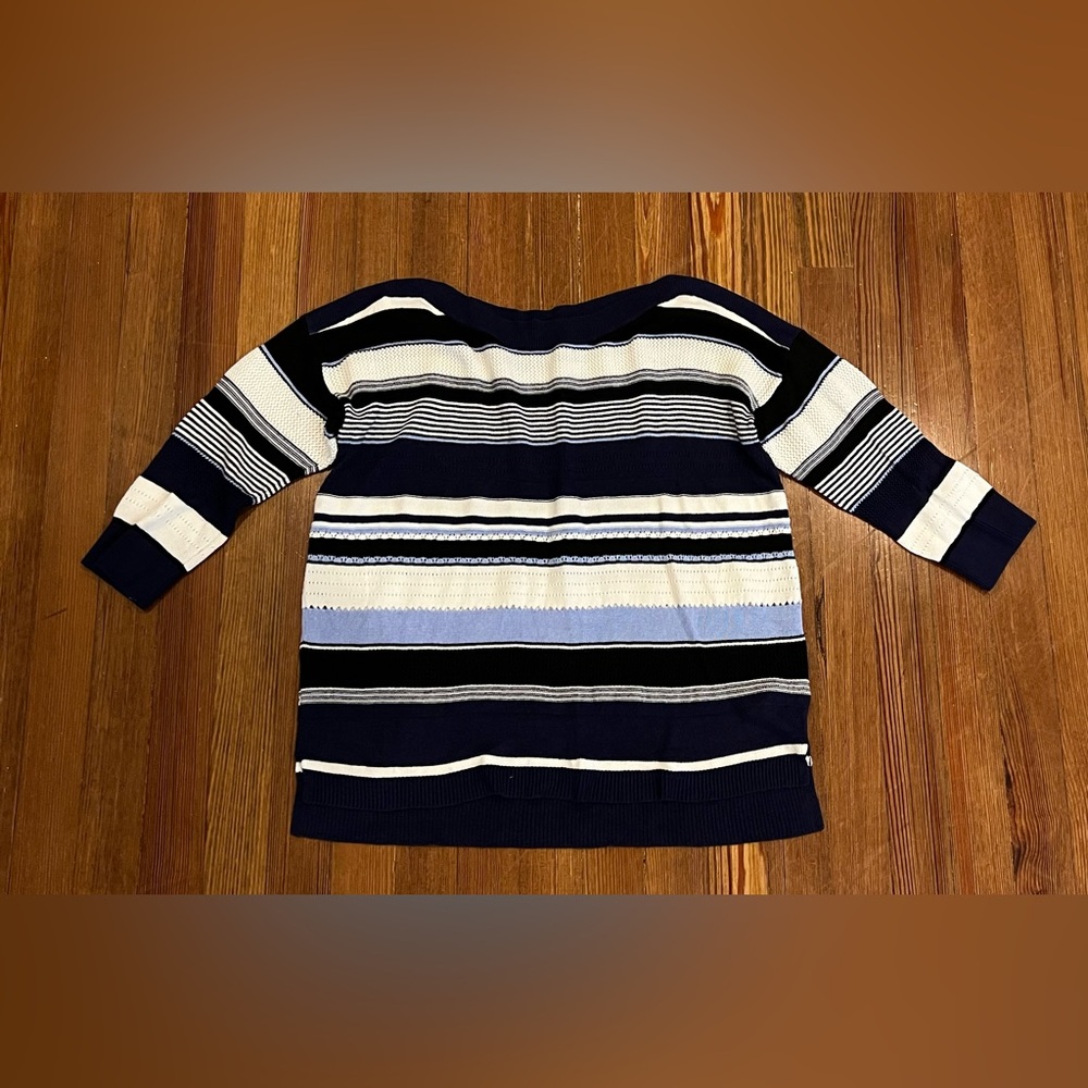 WHBM Striped Sweater Top